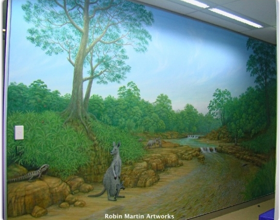 Campbelltown DoCS office family room mural - Image
